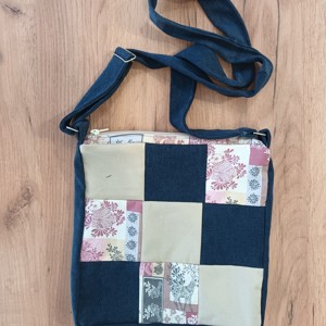 Geanta de umar din denim patchwork de primavara, , , ARTYNOS