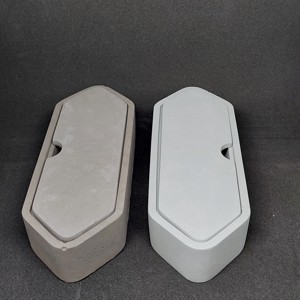 Suport pentru creioane din beton colorat antracit sau gri cu capac -  - Artynos.ro