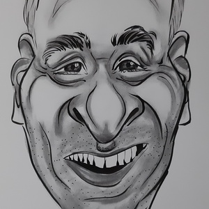 Caricatură portret - arte vizuale și accesorii  - grafică, ilustrație - desen cu cerneală - Artynos.ro
