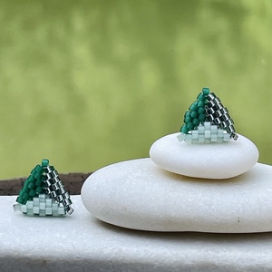 Cercei Spring forest, Bijuterii, Cercei, Cercei si ornamente pentru urechi, Impletituri, broderie cu margele, Tesatura, ARTYNOS