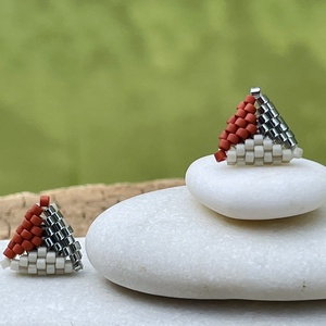 Cercei Brick and co, Bijuterii, Cercei, Cercei si ornamente pentru urechi, Impletituri, broderie cu margele, Tesatura, ARTYNOS