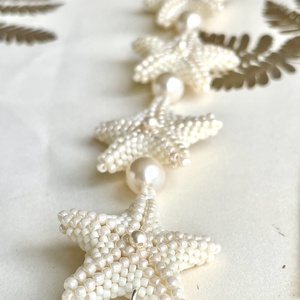 Bratara 'Starfish', cu perle Swarovski si argint, unicat - Artynos.ro