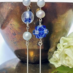 Cercei 'Sapphire blue', cu cristale Swarovski i argint -  - Artynos.ro