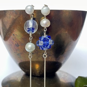 Cercei 'Sapphire blue', cu cristale Swarovski i argint -  - Artynos.ro