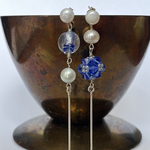 Cercei 'Sapphire blue', cu cristale Swarovski i argint -  - Artynos.ro