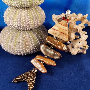 Pandantiv Pearly Fish - bijuterii - coliere - pandative - Artynos.ro