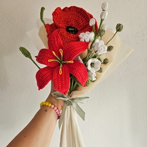 Buchet crosetat  - casă & stil de viață - accesorii pentru decorat casa - suport de flori - buchete de flori - Artynos.ro