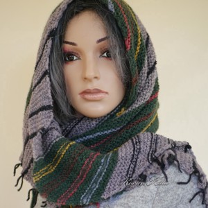 FOREST - sal tricotat manual exclusiv din alpaca, sal, Imbracaminte si moda, Esarfe, palarii, fularuri, Saluri, , ARTYNOS