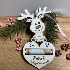 Transfer de monede de Craciun si ornament pentru pomul de Craciun RUDI, , , ARTYNOS