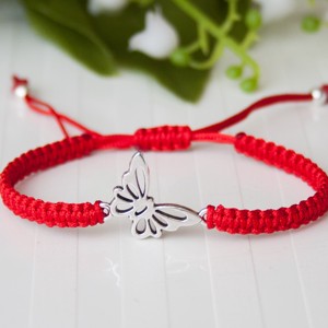 Bratara macramé impletita - Butterfly red, , , ARTYNOS