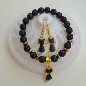 Set de bijuterii Kitten - brățară, cercei - bijuterii - seturi de bijuterii - Artynos.ro