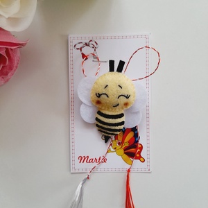 Martisor brosa handmade Albinuta, Bijuterii, Mărțișor, Cusătură, ARTYNOS