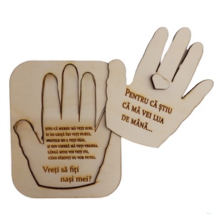 Decorațiune cadou pentru cerere Nași Botez - jucării și echipamente pentru copii - daruri de botez - Artynos.ro