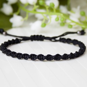 Bratara macramé impletita - Twisted black, , , ARTYNOS