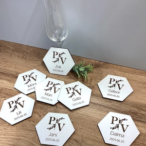 Hexagon Köszönetajándék - accesorii nuntă - invitații și felicitări de nuntă - carduri de așezare nuntă  - Artynos.ro Hexagon Köszönetajándék - accesorii nuntă - invitații și felicitări de nuntă - carduri de așezare nuntă  - Artynos.ro