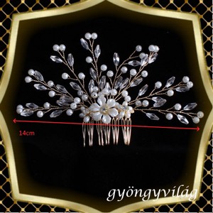 Bijuterii, ornamente de păr, catarame de păr: nuntă, mireasă, ornament de păr casual ES-H-FÉ54a alb - accesorii nuntă - ornamente de păr de nuntă - ornamente de păr mireasă - Artynos.ro