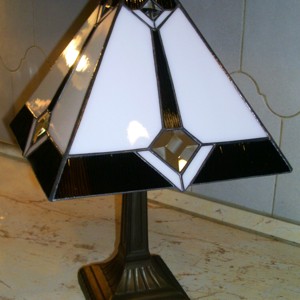 Art nuovo lampa tifany; Negru pe alb -  - Artynos.ro