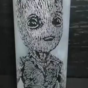 Pahar de sticla cu model Groot , , , ARTYNOS