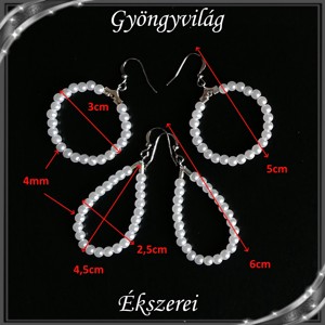Cercei-bijuterii: perlă de ceară, cercei cu perle SFEB-A04-1-1 2 perechi -  - Artynos.ro