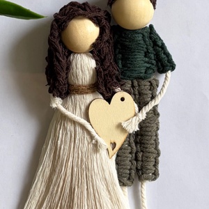 Rama cadou 2 figurine, Casa & Stil de viata, Decoratiuni de casa, Decoratiuni de pereti, Decor de pereti, macrame, Impletitura, ARTYNOS