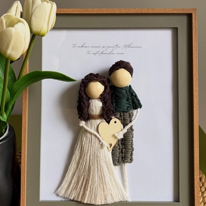 Rama cadou 2 figurine - casă & stil de viață - decorațiuni de casă - decorațiuni de pereți - decor de pereți, macrame - Artynos.ro