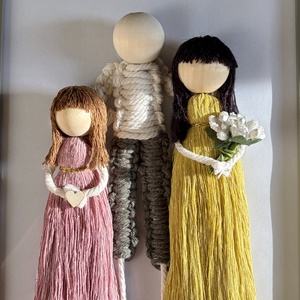 Rama cadou 3 figurine  - casă & stil de viață - decorațiuni de casă - decorațiuni de pereți - decor de pereți, macrame - Artynos.ro