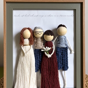 Rama cadou 4 figurine  - casă & stil de viață - decorațiuni de casă - decorațiuni de pereți - decor de pereți, macrame - Artynos.ro