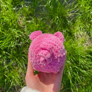 Porcusor roz crosetat - jucării și echipamente pentru copii - plușuri - purceluș de pluș - Artynos.ro