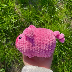 Porcusor roz crosetat - jucării și echipamente pentru copii - plușuri - purceluș de pluș - Artynos.ro