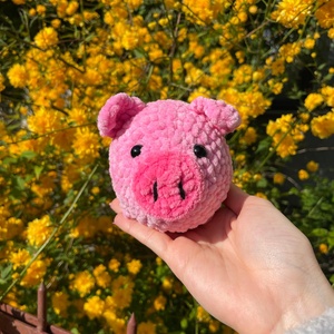 Porcusor roz crosetat, Jucarii si echipamente pentru copii, Plusuri, Purcelus de plus, Crosetat, ARTYNOS