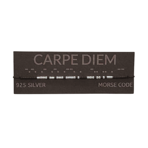 Brățară CARPE DIEM  morse, argint - bijuterii - brățări - brățări cu nume - Artynos.ro