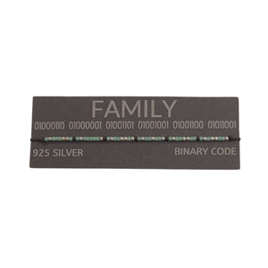 Bratara „FAMILY” — binar, argint, Bijuterii, Bratari, Bratari din argint, Confectionarea bijuteriilor, Aceasta bratara unica poarta mesajul „FAMILY in cod binar, care in romana inseamna „familie” — o de..., ARTYNOS