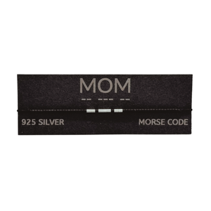 Brățară MOM  morse, argint - bijuterii - brățări - brățări cu nume - Artynos.ro
