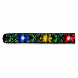 Brățară handmade cu mărgele TOHO, model floral multicolor, reglabilă - bijuterii - brățări - brățări din mărgele - Artynos.ro
