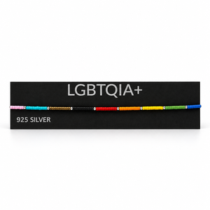 Brățară de gleznă LGBTQIA+ handmade cu mărgele TOHO și argint 925, reglabilă - bijuterii - bijuterii și brățări de picioare - Artynos.ro