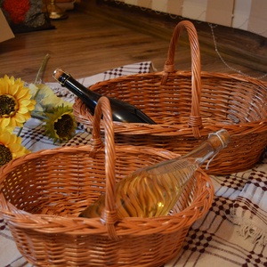 Coș nuiele oval mare - tip cadou KC-210 - casă & stil de viață - organizare & depozitare - coșuri depozitare - Artynos.ro