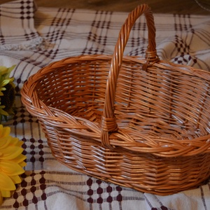 Cos nuiele oval mare - tip cadou KC-210, Casa & Stil de viata, Organizare & Depozitare, Cosuri depozitare, Impletirea cosurilor nuiele, Impletitura, ARTYNOS