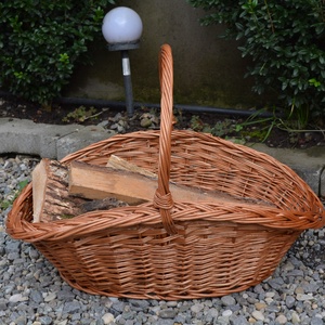 Coș răchită mare pentru carat/depozitat lemne � KC-213-1 - casă & stil de viață - organizare & depozitare - coșuri depozitare - Artynos.ro