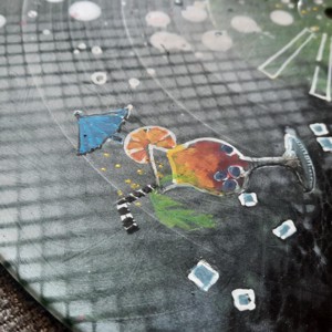 Pictură abstractă realizată de artist pe bachelită - arte vizuale și accesorii  - picturi - pictură acrilică - Artynos.ro