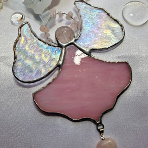 Înger de cristal în roz - crăciun - cadouri de moș crăciun - cadouri de moș crăciun - Artynos.ro