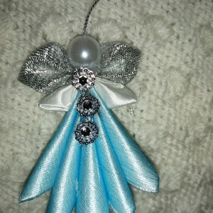 Înger în albastru - crăciun - decorațiuni de crăciun de casă - figurine pentru pomul de crăciun - Artynos.ro