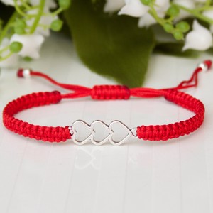 Bratara macramé impletita - Hearts red, , , ARTYNOS