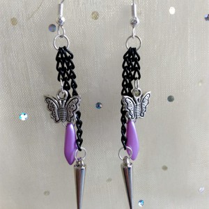 Cercei cu lant, dangle, fluture, , , ARTYNOS