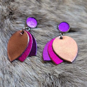 Vibrant leaves 11 - cercei cu accesorii din oțel inoxidabil -  - Artynos.ro