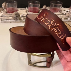 Curea din piele pt barbati - îmbrăcăminte și modă - curele și catarame artizanale - alte accesorii - Artynos.ro