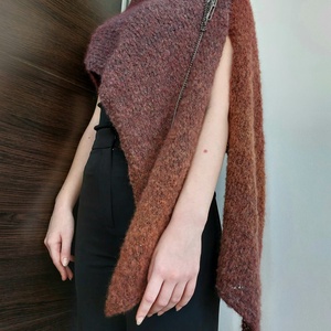 Poncho tricotat manual - îmbrăcăminte și modă - haine damă - poncho - Artynos.ro