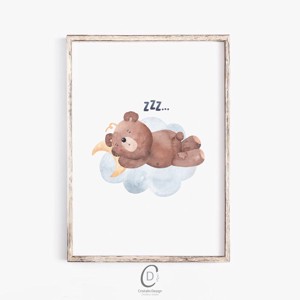 Imagine personalizată pentru camera copiilor, decorațiuni pentru camera copilului, set de artă de perete cu animale din pădure 3 buc -  - Artynos.ro