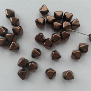 Margele din sticla ceha - 6mm - 60 buc / pachet - maro inchis, , , ARTYNOS