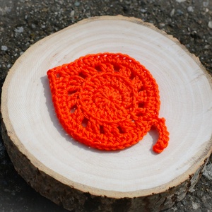 Set suport pahar frunza. Coastere croșetate  -  - Artynos.ro