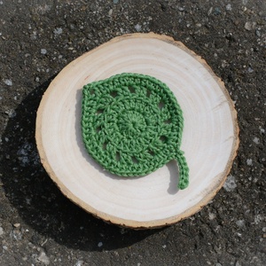 Set suport pahar frunza. Coastere croșetate  -  - Artynos.ro